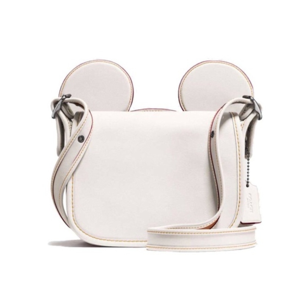 Coach Patricia Leather Saddle Bag with Mickey Ears - Picture 1 of 7